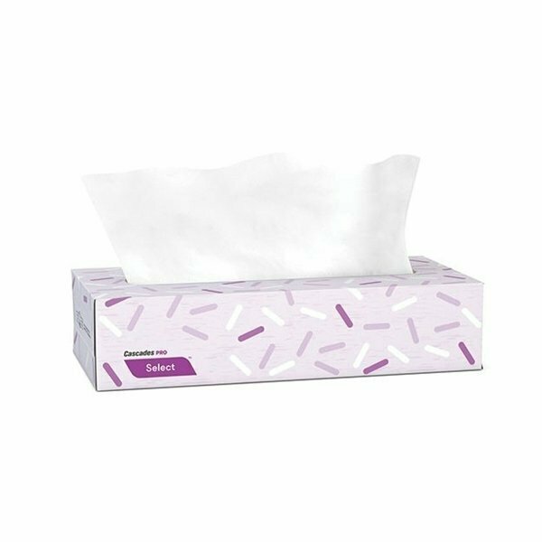 Atlantic Packaging Prod Cascades PRO Select PF1501A1/ASX00030 Facial Tissue, 8.1 in L, 7.3 in W, 2-Ply ASX00030